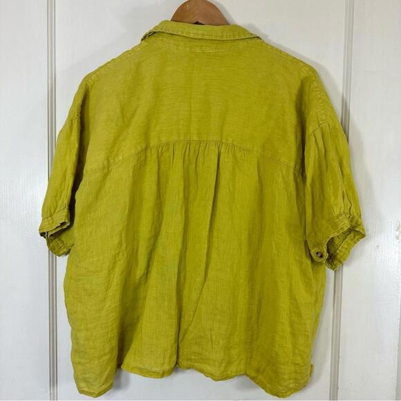 Pilcro Linen Surf Buttondown - Yellow - Large - Picture 10 of 10